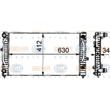 Ψυγείο Νερού VW PASSAT 2000 - 2005 ( 3B3 ) HELLA 8MK 376 716-621