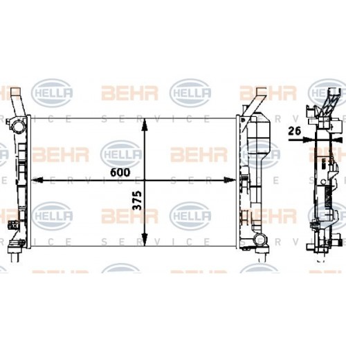 Ψυγείο Νερού MERCEDES A CLASS 2004 - 2008 ( W169 ) HELLA 8MK 376 721-024