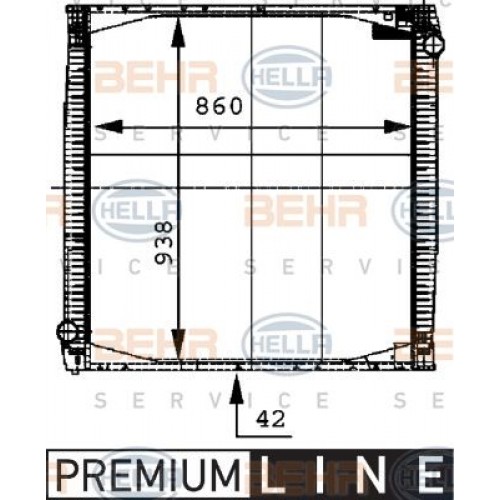 Ψυγείο Νερού NISSAN SUNNY 1987 - 1989 ( N13 ) HELLA 8 Ψυγείο Νερού NISSAN SUNNY 1987 - 1989 ( N13 ) HELLA 8