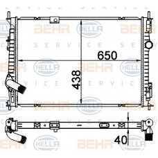 Ψυγείο Νερού NISSAN QASHQAI 2007 - 2010 ( J10 )( JJ10 ) HELLA 8MK 376 901-424