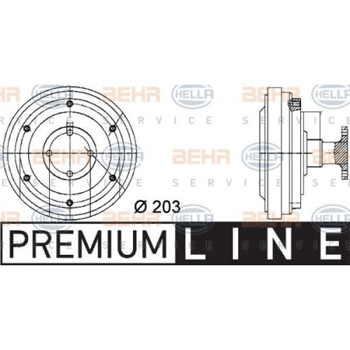 Βεντιλατέρ A/C VW PASSAT 1997 - 2000 ( 3B2 ) HELLA 8