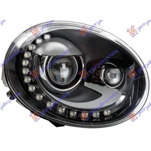 Φανάρι Εμπρός Bi xenon Led Φως Ημέρας VW NEW BETTLE 2016 - HELLA Δεξιά 880105161