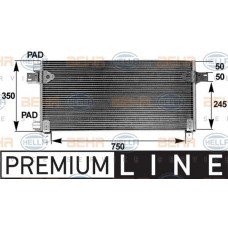 Ψυγείο A/C (Εξωτερικό) NISSAN PRIMERA 2002 - 2007 ( P12 ) HELLA 8