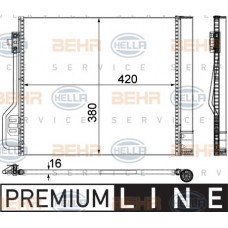 Ψυγείο A/C (Εξωτερικό) SMART FORTWO 2007 - 2012 ( 451 ) HELLA 8FC 351 304-291
