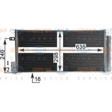 Ψυγείο A/C (Εξωτερικό) OPEL CORSA 2006 - 2011 ( D ) HELLA 8FC 351 304-724