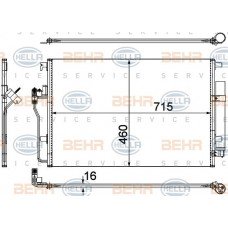 Ψυγείο A/C (Εξωτερικό) MERCEDES SPRINTER 2006 - 2013 ( 906 ) HELLA 8FC 351 307-641