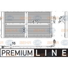 Ψυγείο A/C (Εξωτερικό) MERCEDES VIANO 2004 - 2010 ( W639 ) HELLA 8FC 351 343-011