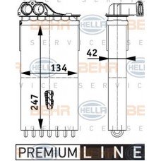 Ψυγείο Καλοριφέρ PEUGEOT 307 2001 - 2005 ( 3A ) ( 3C ) HELLA 8FH 351 312-131