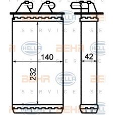 Ψυγείο Καλοριφέρ FIAT CINQUECENTO 1992 - 1998 ( 170 ) HELLA 8FH 351 313-201
