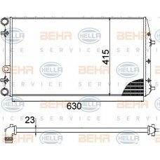 Ψυγείο Νερού VW FOX 2005 - 2012 ( 5Z1 ) HELLA 8MK 376 717-704