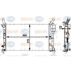 Ψυγείο Νερού MERCEDES A CLASS 2004 - 2008 ( W169 ) HELLA 8MK 376 721-024