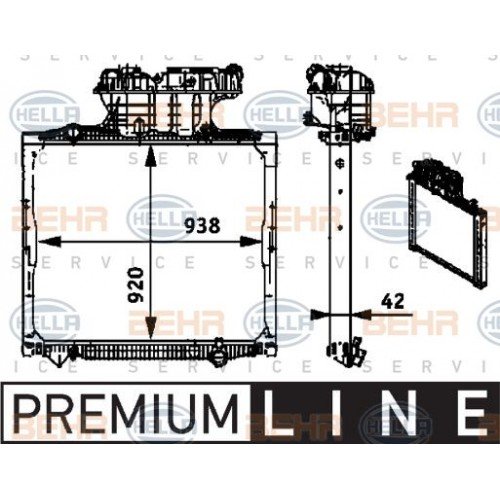 Ψυγείο Νερού NISSAN PRIMERA 2002 - 2007 ( P12 ) HELLA 8