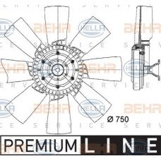 Βεντιλατέρ A/C VW JETTA 1984 - 1991 ( 19E - 1G2 ) HELLA 8