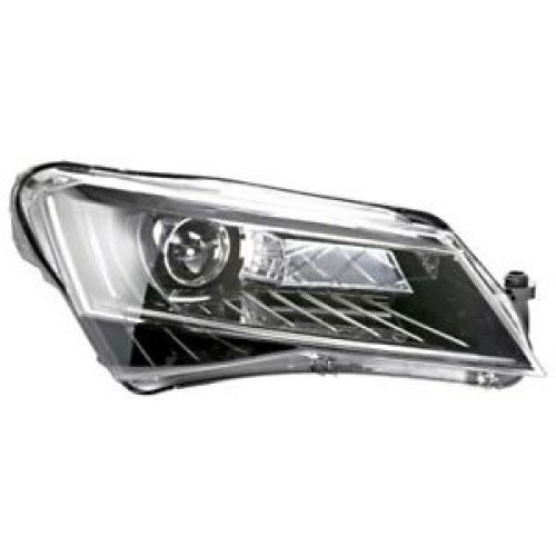 Φανάρι Εμπρός Bi xenon Εξυπνο Led Φως Ημέρας SKODA SUPERB 2015 - HELLA Δεξιά 745205171