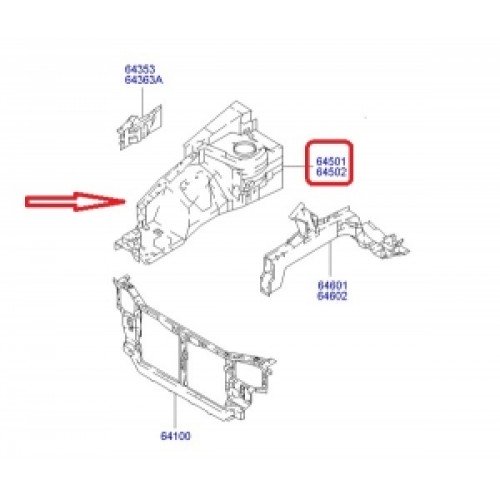 Θόλος Μεταλλικός HYUNDAI ACCENT 2003 - 2005 ( CG ) ( LC2 ) 025800812