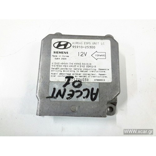 Εγκέφαλος Αερόσακων Κλειδωμένο HYUNDAI ACCENT 1999 - 2003 ( CG ) ( LC ) 9591025300