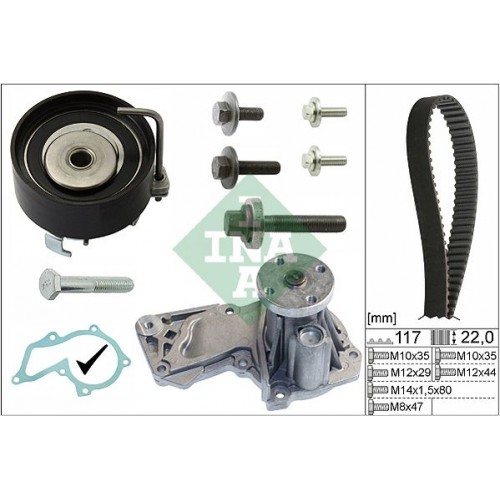 Αντλία νερού MAZDA 2 2003 - 2005 ( DY ) INA 530 0495 30
