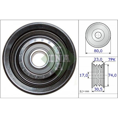 Τροχαλία παρέκκλισης & ενδιάμεσος τροχός HONDA ACCORD 2008 - 2012 INA 532 0580 10 Τροχαλία παρέκκλισης & ενδιάμεσος τροχός HONDA ACCORD 2008 - 2012 INA 532 0580 10