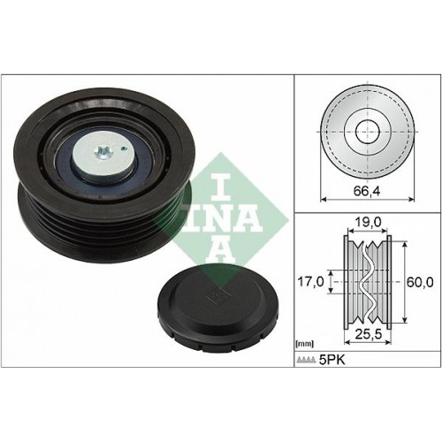 Τροχαλία παρέκκλισης & ενδιάμεσος τροχός HYUNDAI ACCENT 2006 - 2011 ( MC ) INA 532 0642 10 Τροχαλία παρέκκλισης & ενδιάμεσος τροχός HYUNDAI ACCENT 2006 - 2011 ( MC ) INA 532 0642 10