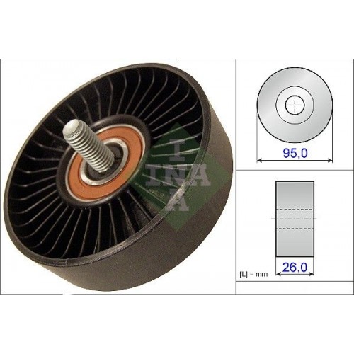 Τροχαλία παρέκκλισης & ενδιάμεσος τροχός HYUNDAI i20 2009 - 2012 INA 532 0644 10 Τροχαλία παρέκκλισης & ενδιάμεσος τροχός HYUNDAI i20 2009 - 2012 INA 532 0644 10