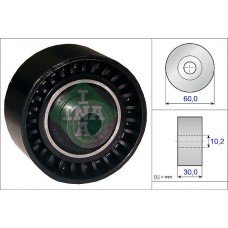 Τροχαλία παρέκκλισης & ενδιάμεσος τροχός PEUGEOT 206 2000 - 2008 ( CC ) INA 532 0289 10