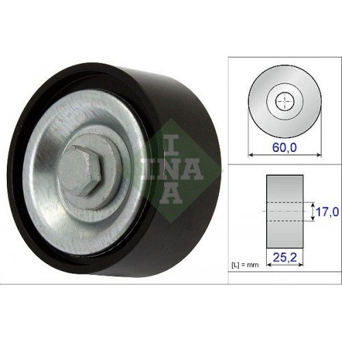 Τροχαλία παρέκκλισης & ενδιάμεσος τροχός RENAULT LAGUNA 2007 - 2012 INA 532 0715 10