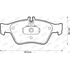 Τακάκια Σετ MERCEDES C CLASS 1993 - 1995 ( W202 ) JURID 571877J