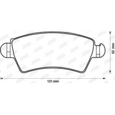 Τακάκια Σετ PEUGEOT 206 2000 - 2008 ( CC ) JURID 571965J
