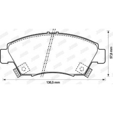 Τακάκια Σετ HONDA CIVIC 2001 - 2004 ( EP / S / U / V / M ) JURID 572340J