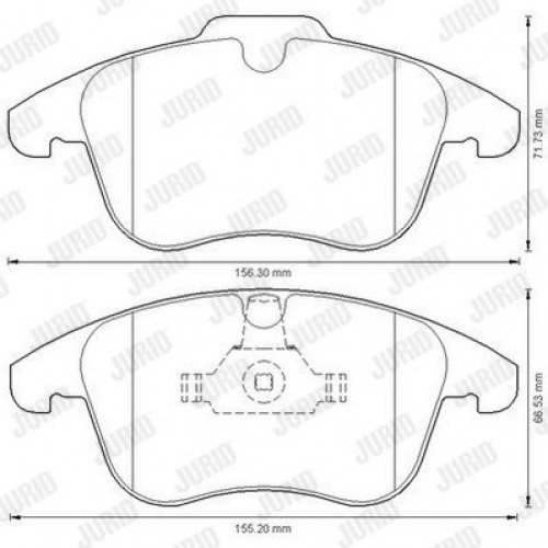 Τακάκια Σετ FORD MONDEO 2007 - 2011 ( Mk4a ) JURID 573201J Τακάκια Σετ FORD MONDEO 2007 - 2011 ( Mk4a ) JURID 573201J