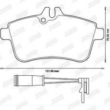 Τακάκια Σετ MERCEDES A CLASS 2004 - 2008 ( W169 ) JURID 573230J