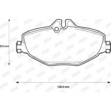 Τακάκια Σετ MERCEDES E CLASS 2002 - 2006 ( W211 ) JURID 573091JC