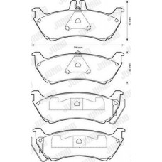 Τακάκια Σετ MERCEDES M-CLASS 1998 - 2002 ( W163 ) JURID 573148J