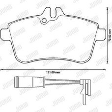 Τακάκια Σετ MERCEDES A CLASS 2004 - 2008 ( W169 ) JURID 573230J