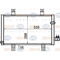 ΨΥΓΕΙΟ Α/C 1.3 BENZΙΝΗ (53.5x29.8) (KOYO) MAZDA RX8 2003 - 2008 ( SE17 ) KOYO 021506405