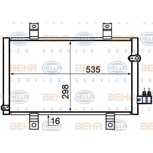 ΨΥΓΕΙΟ Α/C 1.3 BENZΙΝΗ (53.5x29.8) (KOYO) MAZDA RX8 2003 - 2008 ( SE17 ) KOYO 021506405