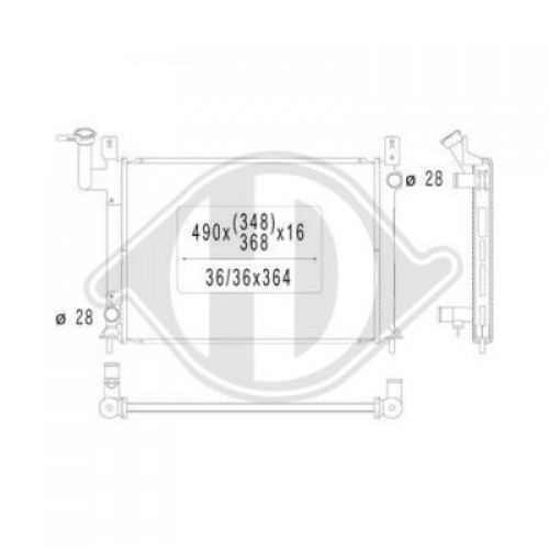 ΨΥΓΕΙΟ 1,4-1,6CC(49x34.8)ΤΑΠΑ ΟΔ (KOYO) NISSAN SUNNY 1986 - 1990 ( B12 ) KOYO 096806320