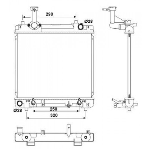 ΨΥΓΕΙΟ ΝΕΡΟΥ 1.0 ΒΕΝΖΙΝΗ ΑΥΤΟΜΑΤΟ (350x400x16) (KOYO) NISSAN PIXO 2009 - ( UA0 ) KOYO 575006315