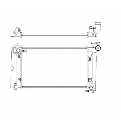 ΨΥΓΕΙΟ ΝΕΡΟΥ 1.4-1.6 (60x35) ΑΓΓΛΙΚΟ (KOYO) TOYOTA COROLLA 2002 - 2004 ( E120 ) KOYO 044006305