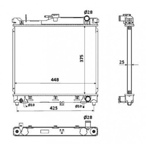 ΨΥΓΕΙΟ ΝΕΡΟΥ 1.3 ΒΕΝΖΙΝΗ ΑΥΤΟΜΑΤΟ (375x450x26) (KOYO) SUZUKI JIMNY 1998 - 2005 ( SN ) KOYO 034806315