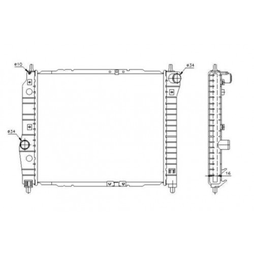 ΨΥΓΕΙΟ 1.2 8v- 1.4 16v- 1.5 ΒΕΝΖΙΝΗ ΜΗΧΑΝΙΚΟ (480x410) (KOYO) CHEVROLET-DAEWOO AVEO 2005 - 2008 ( T200 ) KOYO 026606305