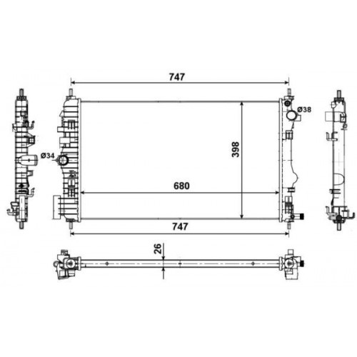 ΨΥΓΕΙΟ 2.0 TURBO +A/C (68x40) (KOYO) SAAB 9-5 2010 - 2012 KOYO 702206315