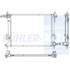 ΨΥΓΕΙΟ ΝΕΡΟΥ 1.2-1.4-1.6i ΜΗΧΑΝΙΚΟ ΒΕΝΖΙΝΗ (500x380) (KOYO) HYUNDAI i20 2012 - 2015 KOYO 036506305