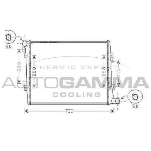 ΨΥΓΕΙΟ 1.9-2.0 TDi ΠΕΤΡΕΛΑΙΟ (650x400) ΠΑΡΟΧΕΣ ΔΙΑΓΩΝΙΑ (BRAZED) (KOYO) SKODA OCTAVIA 2004 - 2008 ( 5 ) KOYO 023606375