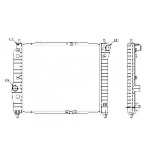 ΨΥΓΕΙΟ 1.2 8v- 1.4 16v- 1.5 ΒΕΝΖΙΝΗ ΜΗΧΑΝΙΚΟ (480x410) (KOYO) CHEVROLET-DAEWOO AVEO 2005 - 2008 ( T200 ) KOYO 026606305