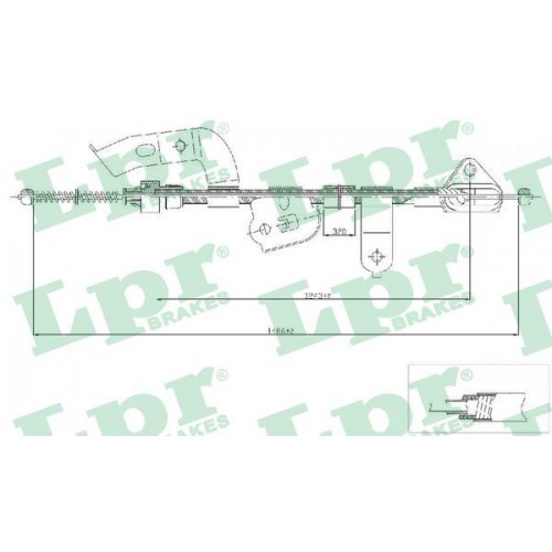 Ντίζες Χειροφρένου TOYOTA AYGO 2005 - 2009 ( B10 ) LPR C0132B