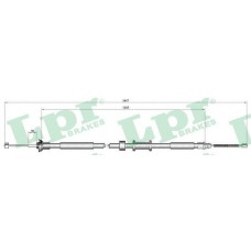 Ντίζες Χειροφρένου FIAT PANDA 2003 - 2009 ( 169 ) LPR C0517B