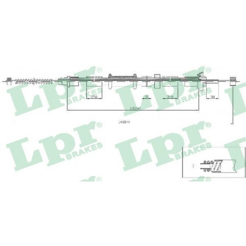Ντίζες Χειροφρένου FIAT PANDA 2003 - 2009 ( 169 ) LPR C0518B