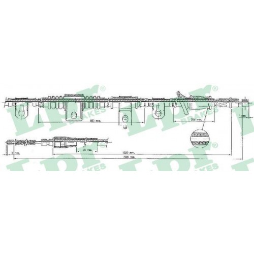 Ντίζες Χειροφρένου HYUNDAI LANTRA 1990 - 1992 ( J1 ) LPR C1383B