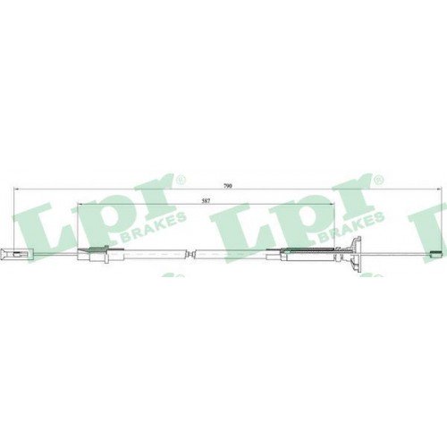 Ντίζα Συμπλέκτη VW CADDY 1979 - 1995 ( 14 ) LPR C0258C